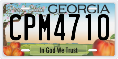 GA license plate CPM4710