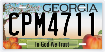 GA license plate CPM4711