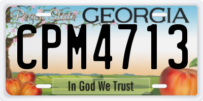 GA license plate CPM4713