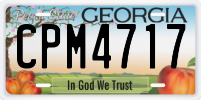 GA license plate CPM4717