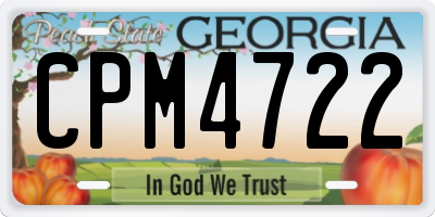GA license plate CPM4722