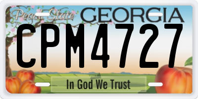 GA license plate CPM4727