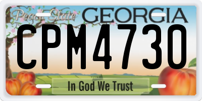 GA license plate CPM4730
