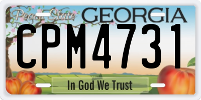 GA license plate CPM4731