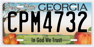 GA license plate CPM4732