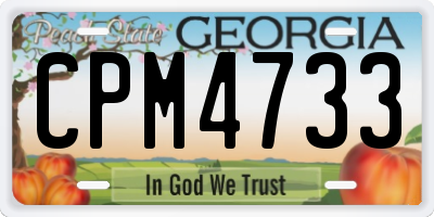 GA license plate CPM4733
