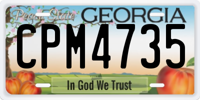 GA license plate CPM4735