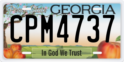 GA license plate CPM4737