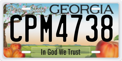 GA license plate CPM4738