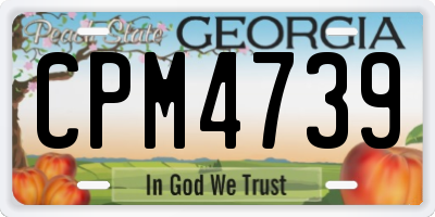 GA license plate CPM4739