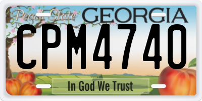 GA license plate CPM4740