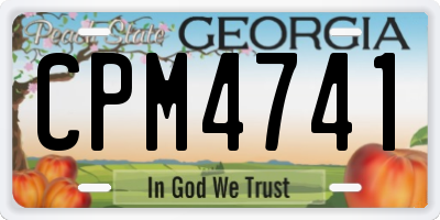 GA license plate CPM4741