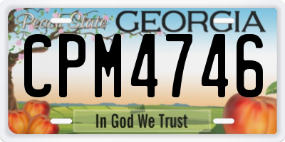 GA license plate CPM4746