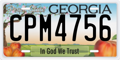 GA license plate CPM4756