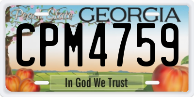 GA license plate CPM4759