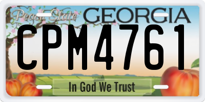 GA license plate CPM4761