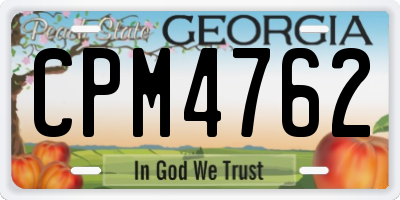 GA license plate CPM4762