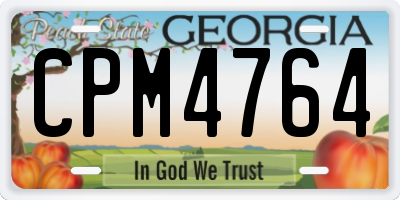 GA license plate CPM4764