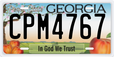 GA license plate CPM4767