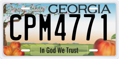 GA license plate CPM4771