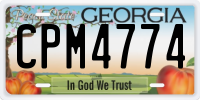 GA license plate CPM4774