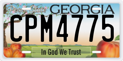 GA license plate CPM4775