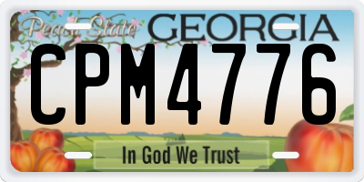 GA license plate CPM4776