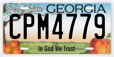 GA license plate CPM4779