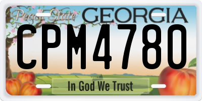 GA license plate CPM4780