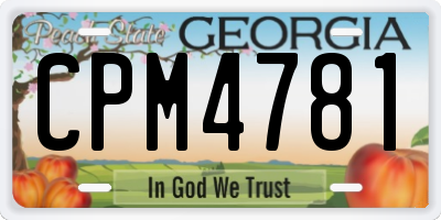 GA license plate CPM4781