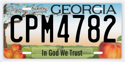 GA license plate CPM4782