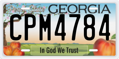 GA license plate CPM4784