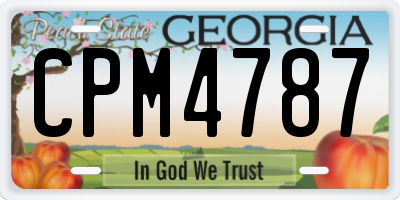 GA license plate CPM4787