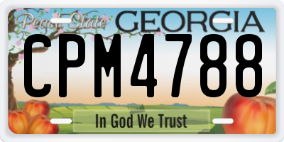 GA license plate CPM4788