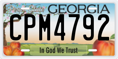 GA license plate CPM4792