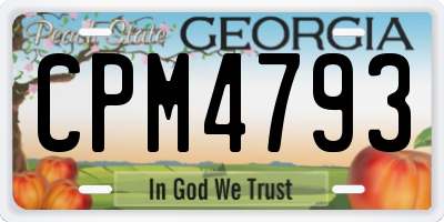 GA license plate CPM4793