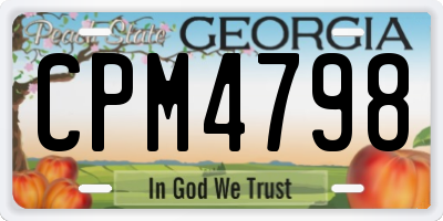 GA license plate CPM4798