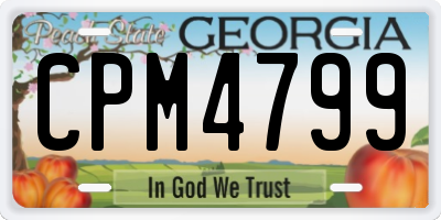 GA license plate CPM4799