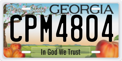 GA license plate CPM4804