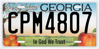 GA license plate CPM4807