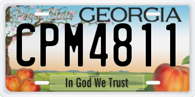 GA license plate CPM4811