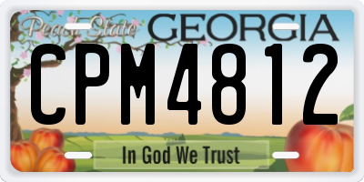 GA license plate CPM4812