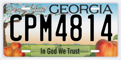 GA license plate CPM4814