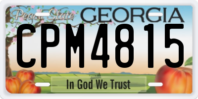 GA license plate CPM4815