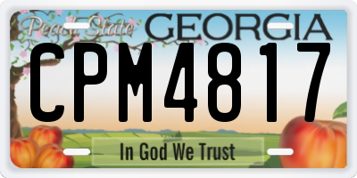 GA license plate CPM4817