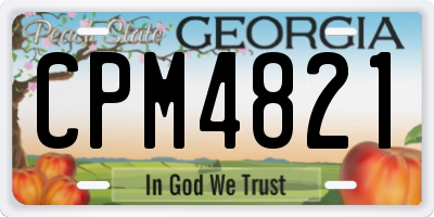 GA license plate CPM4821