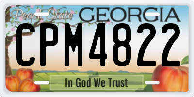 GA license plate CPM4822