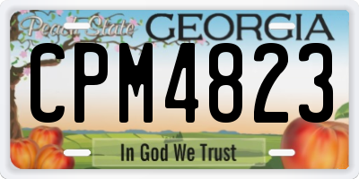 GA license plate CPM4823
