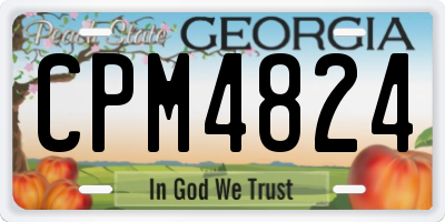 GA license plate CPM4824
