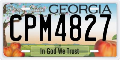 GA license plate CPM4827